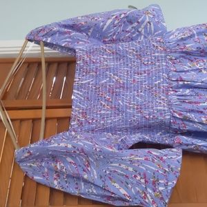 Eloquii puff sleeve smocked midi dress